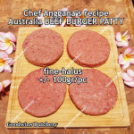 Australia beef mince 85CL Anggana's BURGER PATTY PLAIN (unseasoned) WAGYU frozen price for 300g 2pcs